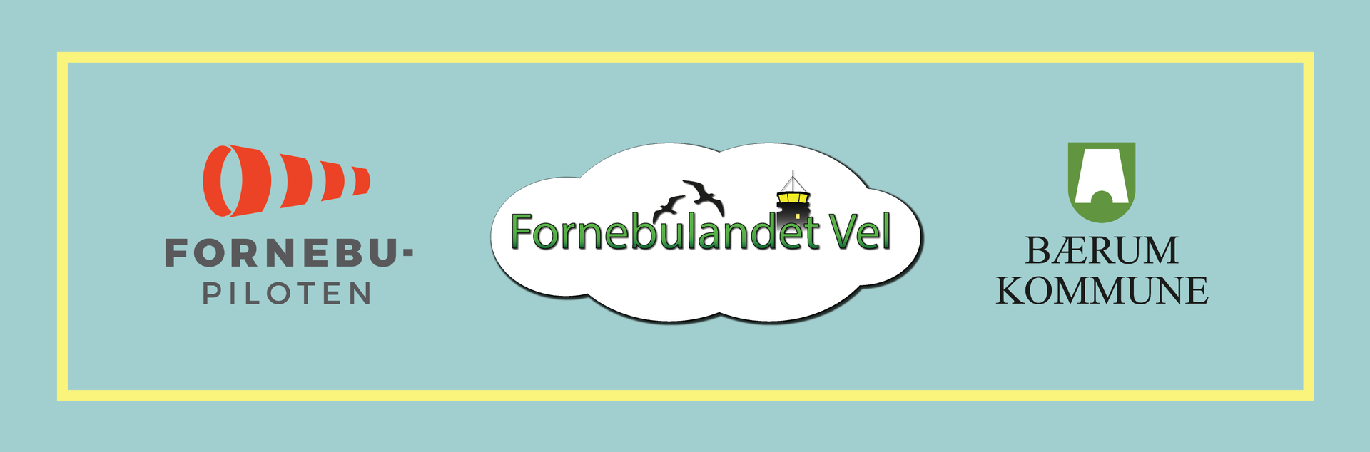 Fornebupiloten, Fornebulandet vel og Bærum kommune logoer